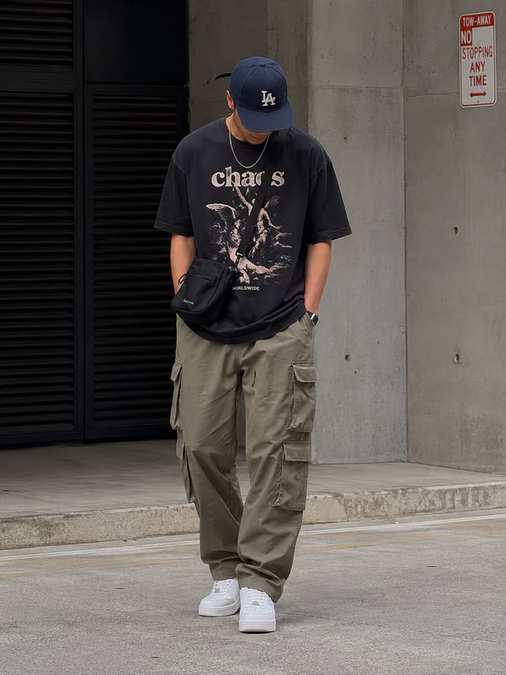 Graphic T-shirt and Cargo Pants