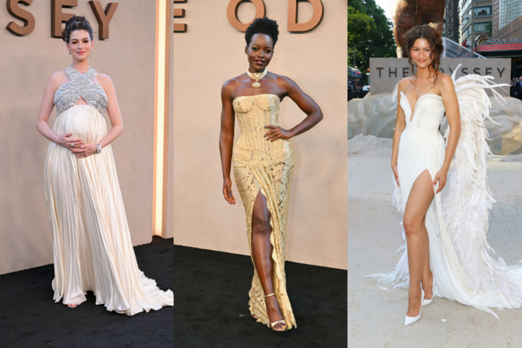 Anne Hathaway, Lupita Nyong’o, and Zendaya Coleman Shine at “The Odyssey” New York Premiere