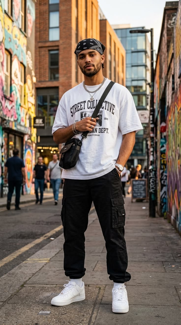 Graphic T-shirt and Cargo Pants