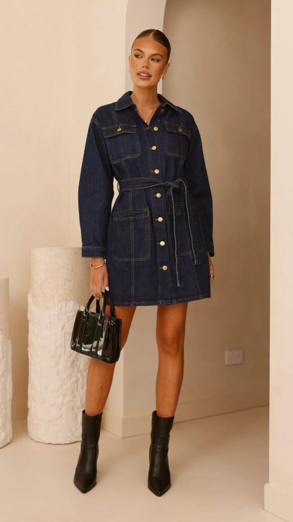 denim shirt dress