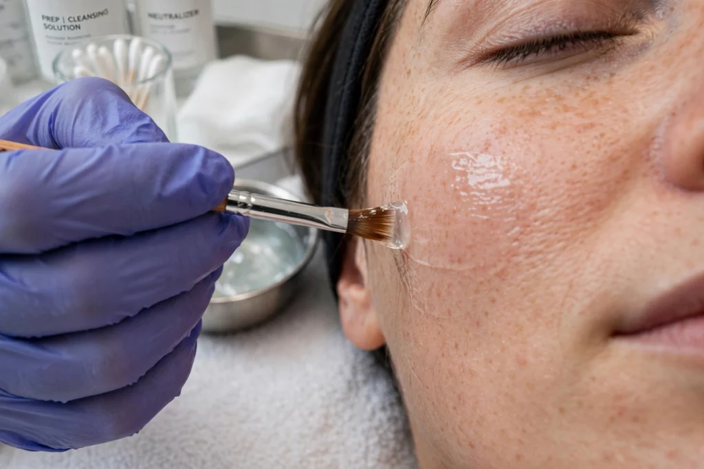 Simple skin treatment someone may recieve at the Peel Simply Skin clinic