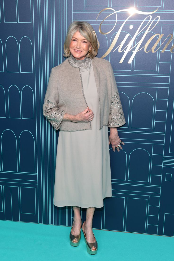 Martha Stewart in an all-neutral Brunello Cucinelli set.