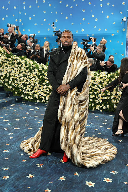 Stefon Diggs attends the 2025 Met Gala Celebrating "Superfine: Tailoring Black Style" at the Metropolitan Museum of Art on May 05, 2025, in New York City.