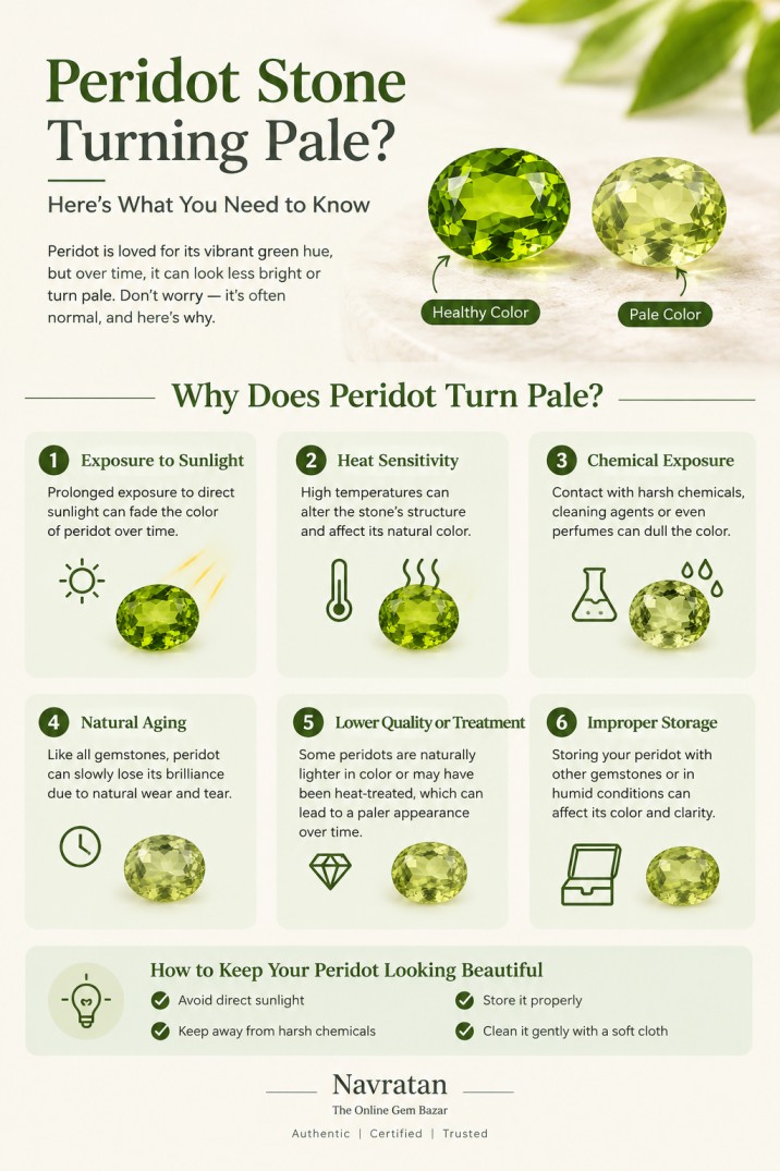 Peridot Stone Turning Pale?
