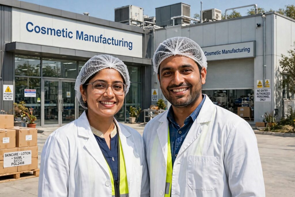 two cosmetic workers