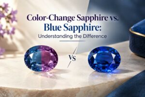 Color-Change Sapphire vs. Blue Sapphire