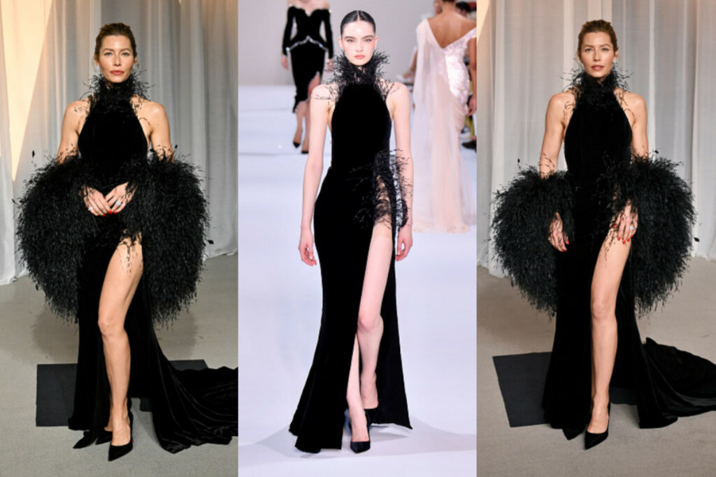 Jessica Biel Takes Center Stage in Tamara Ralph Haute Couture Look at 6th Annual Academy Museum Gala