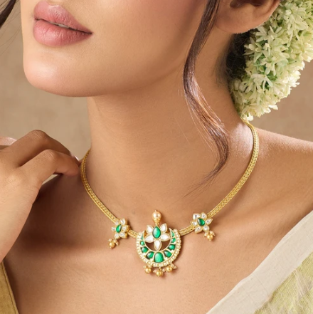 Gold Karwa Chauth jewelry